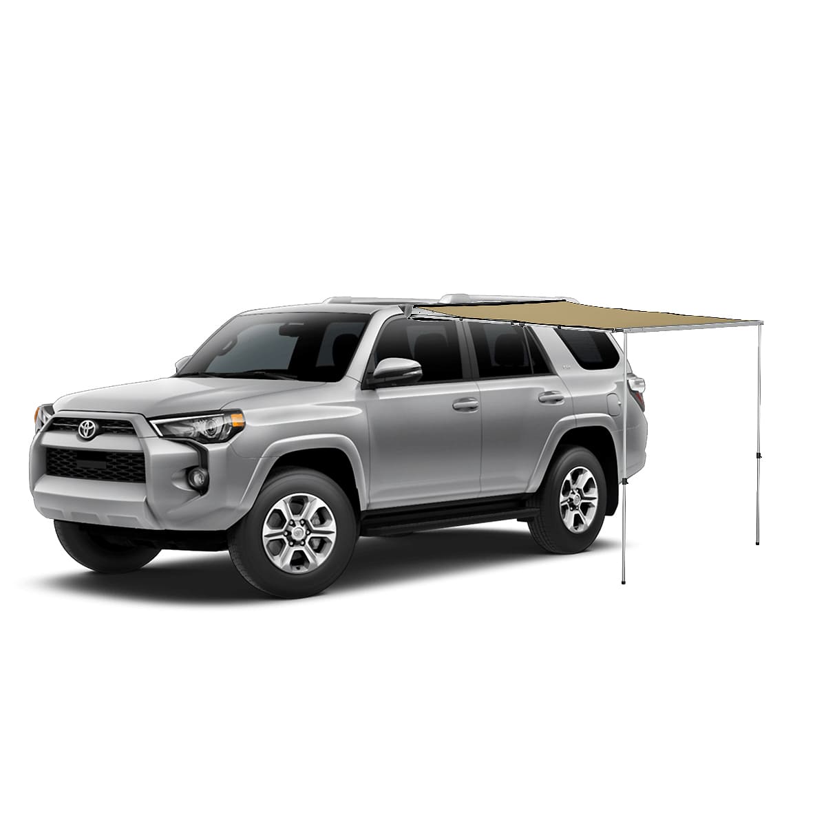 6.7' x 6.7' Car Side Awning, Soft Shell, Pull Out Rooftop Tent Shelter - BENEHIKE