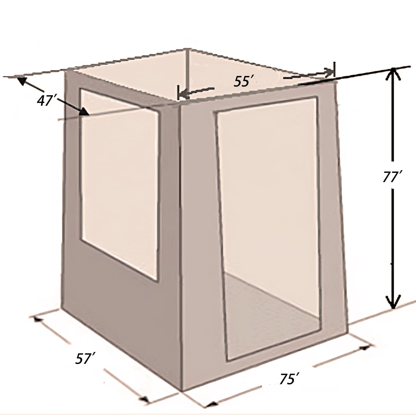 Annex Room for 55" Regular Soft Shell Rooftop Tent - BENEHIKE