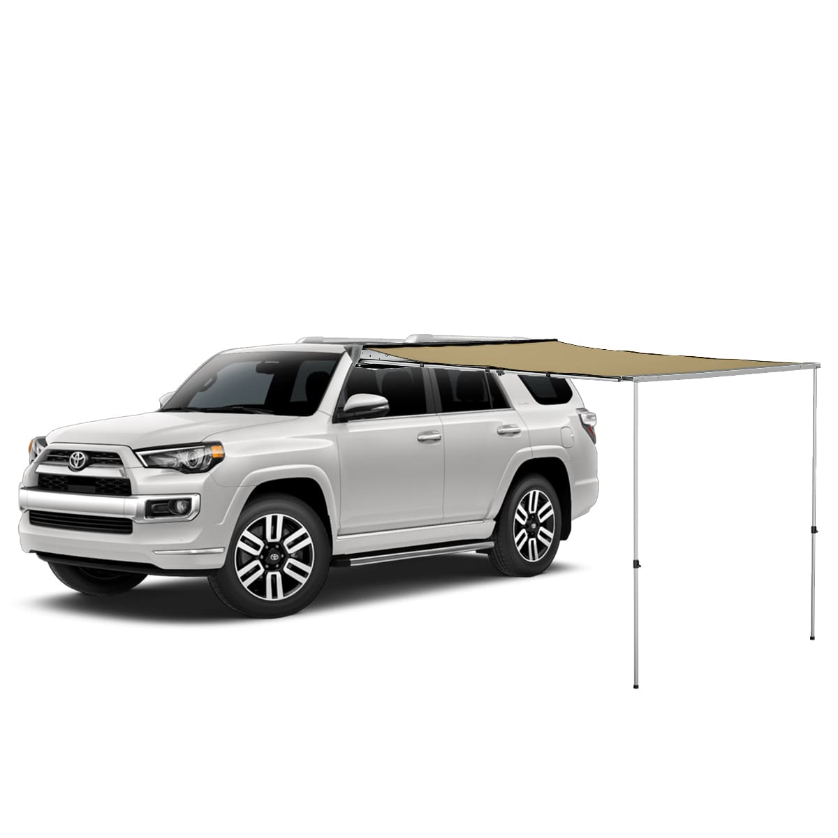 6.7' x 9.8' Car Side Awning, Soft Shell, Pull Out Rooftop Tent Shelter - BENEHIKE