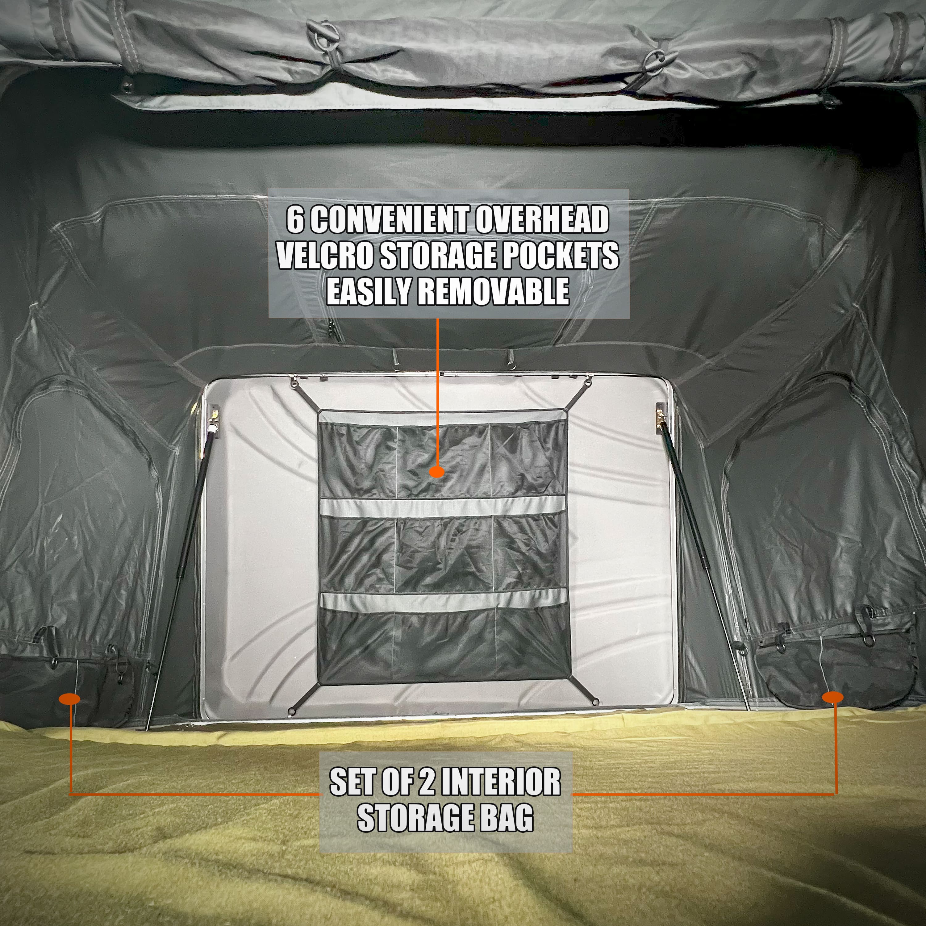 Bivvyy V2 Hard Shell Side Open Rooftop Tent, With Rainflys, 3