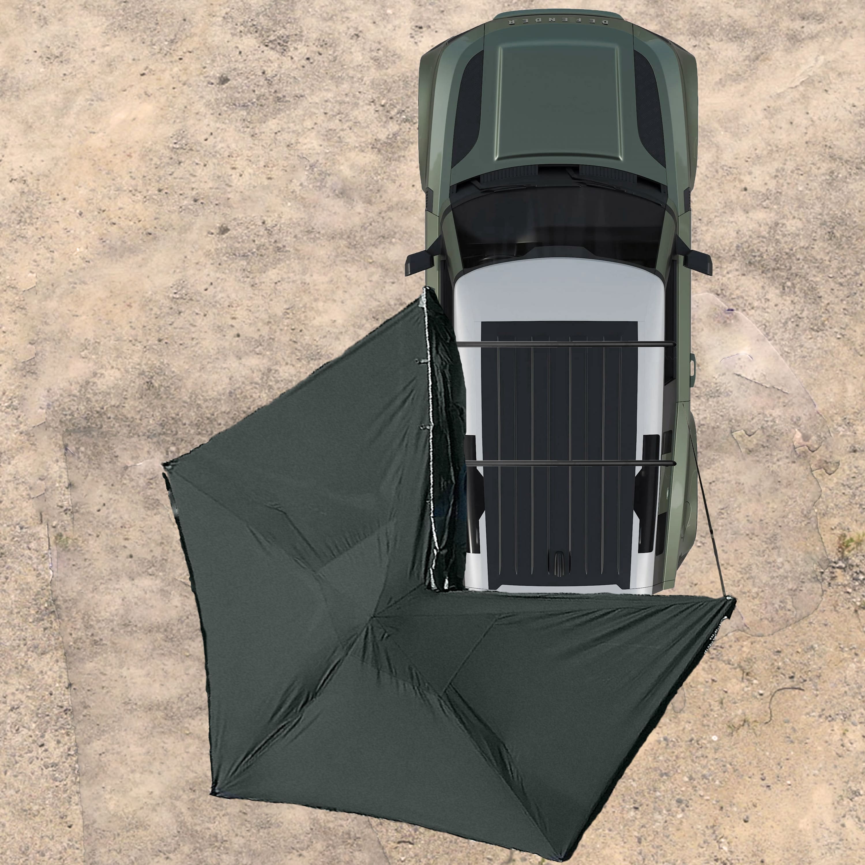 Alumabode V2 Aluminum Hard Shell Pop-Up Rooftop Tent, 2~3