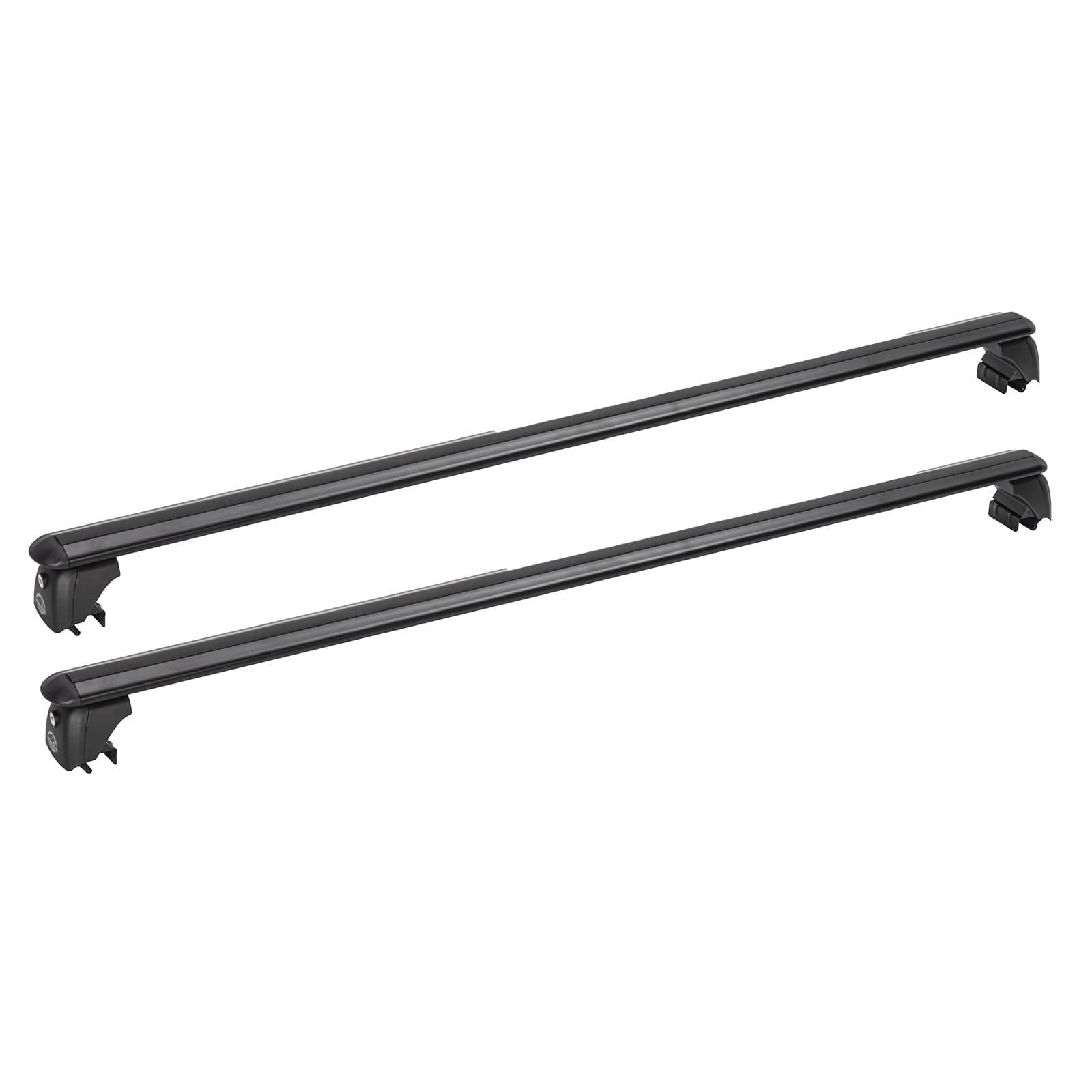 GEARZAAR Aluminium Alloy Roof Rack Side Rails – Universal Overhead Luggage Carrier Bars (Black, 150kg Max)