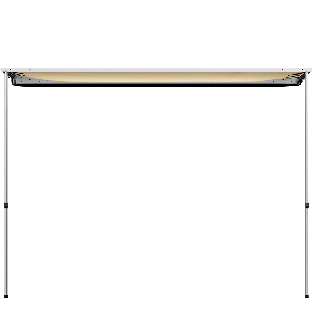 8.2' x 6.7' Car Side Awning, Soft Shell, Pull Out Rooftop Tent Shelter - BENEHIKE