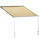 8.2' x 8.2' Car Side Awning, Soft Shell, Pull Out Rooftop Tent Shelter - BENEHIKE