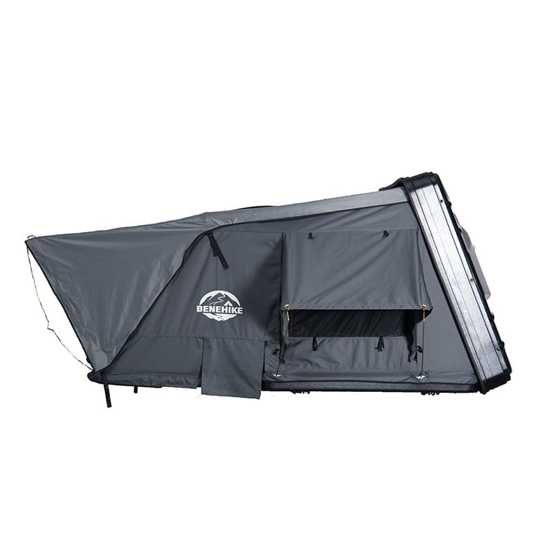 Bivvyy Hard Shell Side Open Rooftop Tent, With Rainflys, 3 Person, Black - BENEHIKE