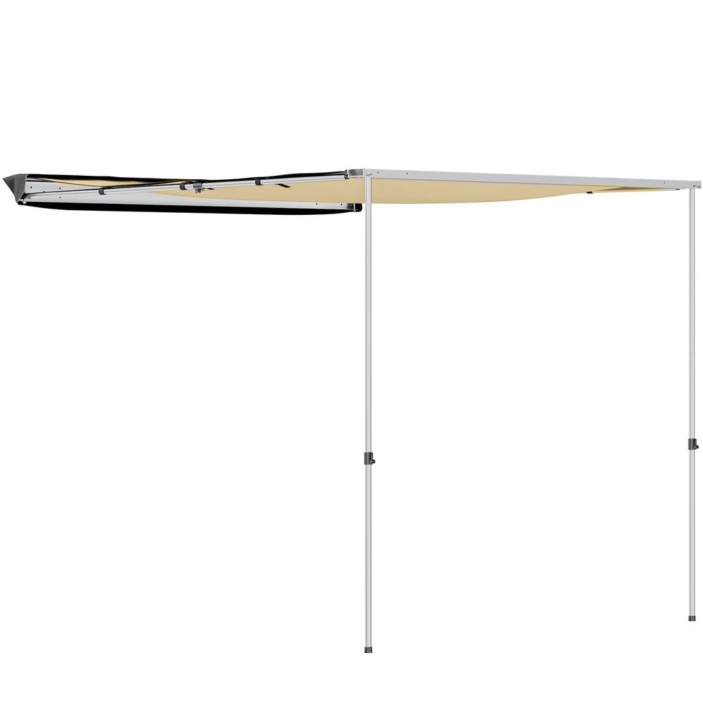 8.2' x 9.1' Car Side Awning, Soft Shell, Pull Out Rooftop Tent Shelter - BENEHIKE
