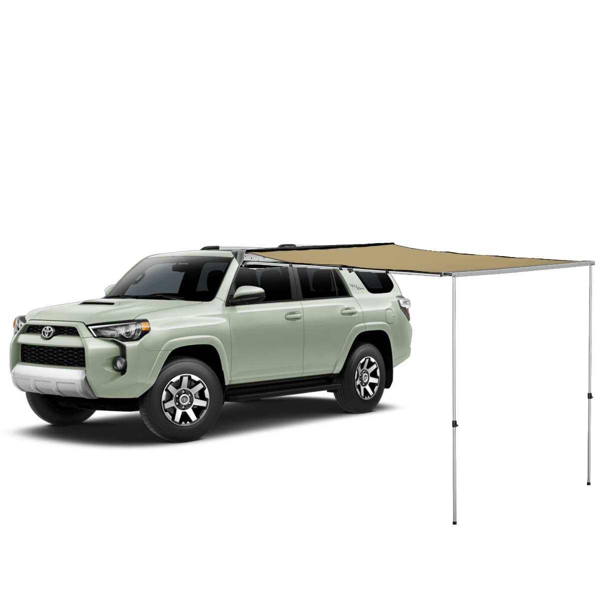 8.2' x 9.1' Car Side Awning, Soft Shell, Pull Out Rooftop Tent Shelter - BENEHIKE