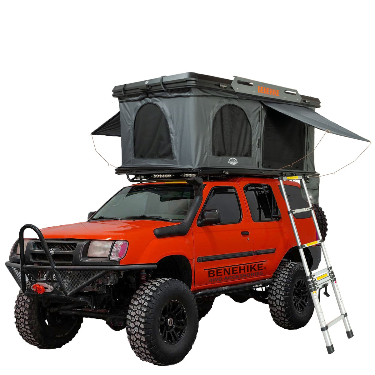 Alumabode V2 Aluminum Hard Shell Pop-Up Rooftop Tent, 3~4 Person – BENEHIKE