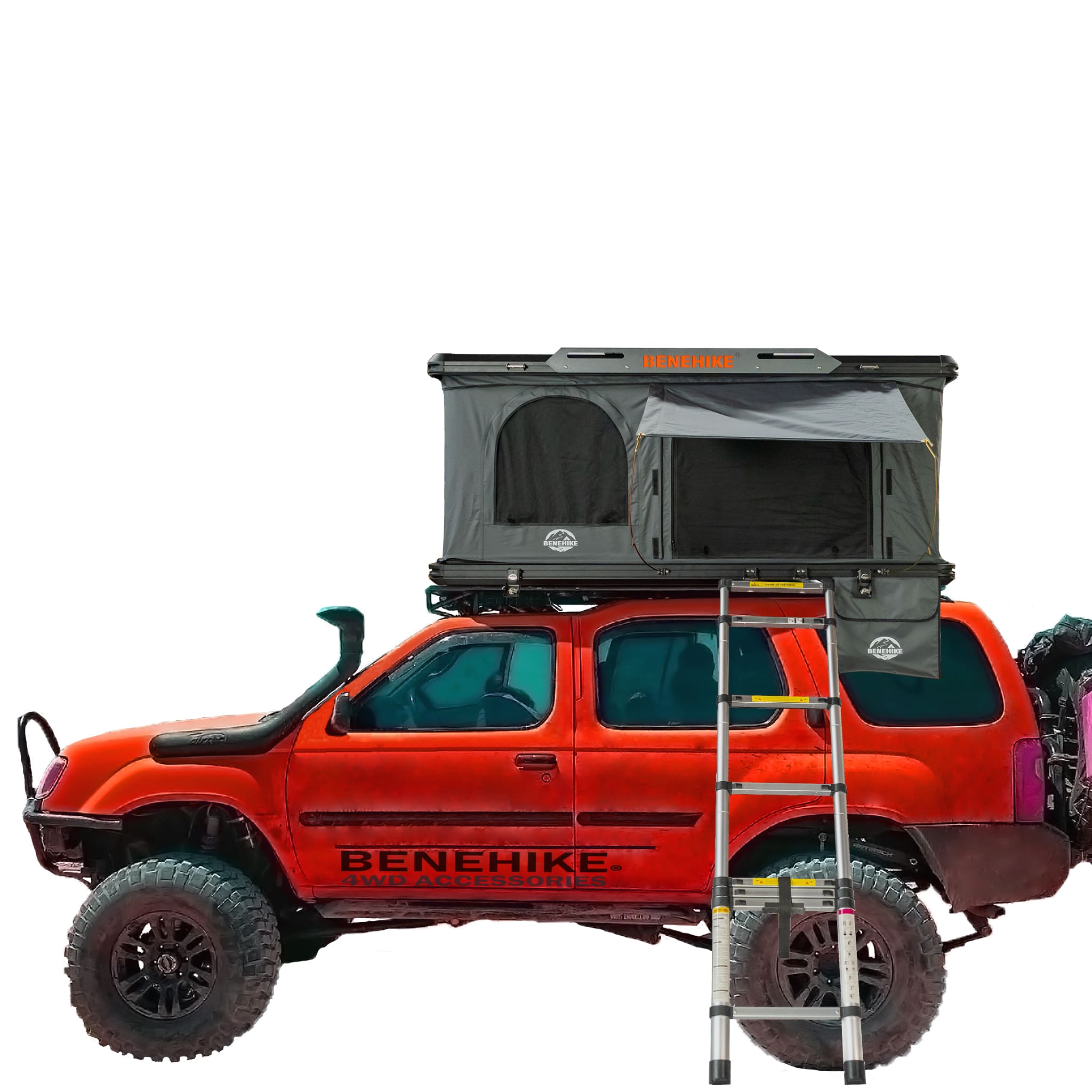 Alumabode V2 Aluminum Hard Shell Pop Up Rooftop Tent 3 4 Person BENEHIKE