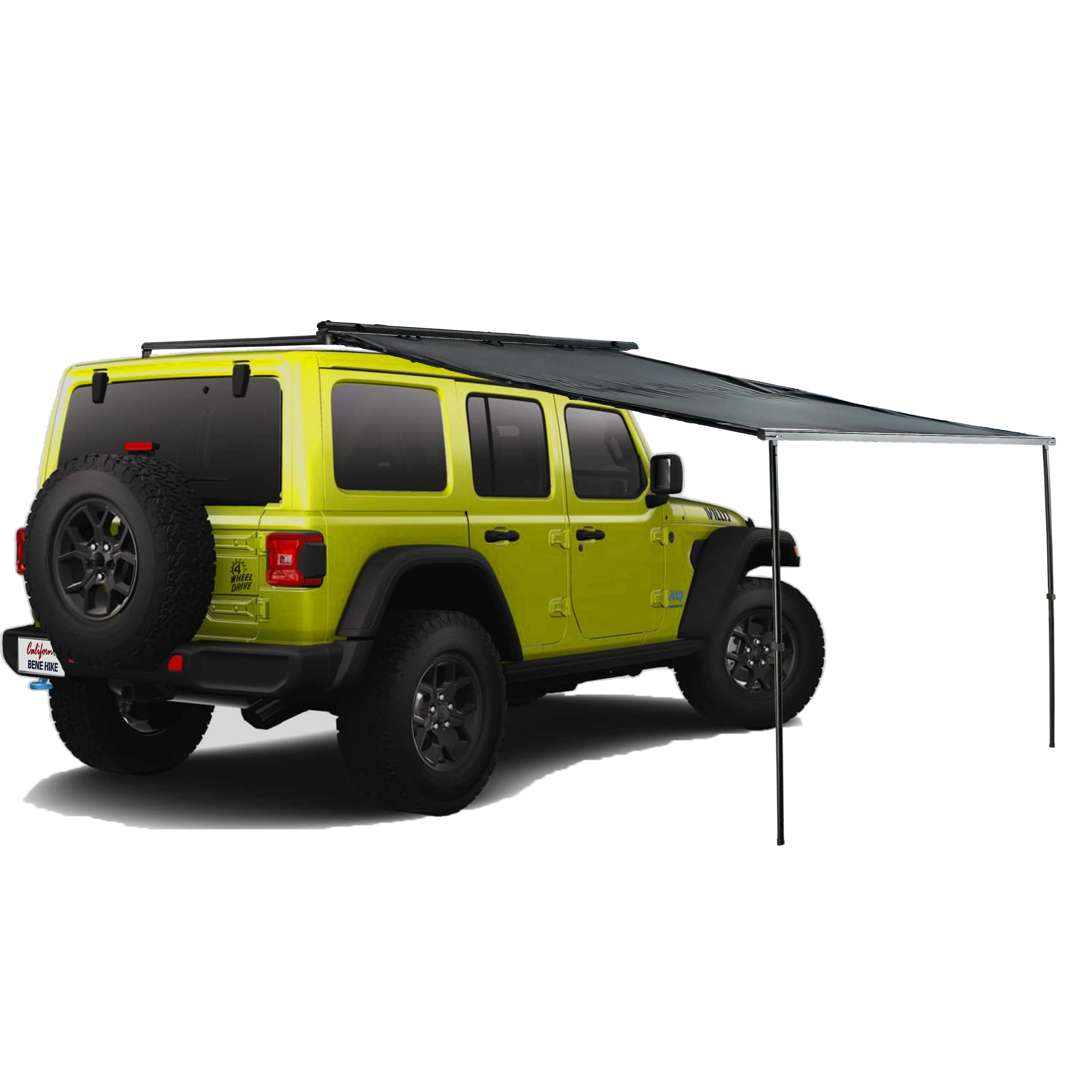 Side Awning アルミ製 サイズ200 270 Degree Awning, XL, Passenger Side, C-Channel Aluminum, Olive