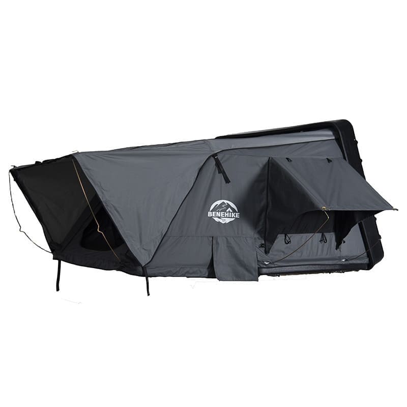 Bivvyy 4 Person Hard Shell Side Open Rooftop Tent With Rainflys - BENEHIKE