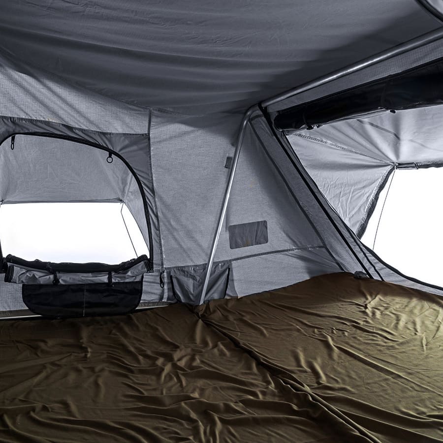 Bivvyy Hard Shell Side Open Rooftop Tent, With Rainflys, 3 Person, Black - BENEHIKE
