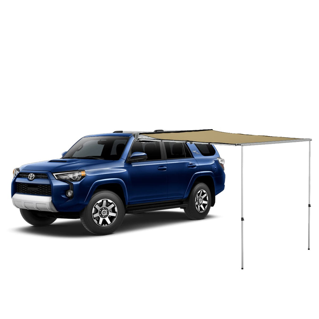 8.2' x 8.2' Car Side Awning, Soft Shell, Pull Out Rooftop Tent Shelter - BENEHIKE