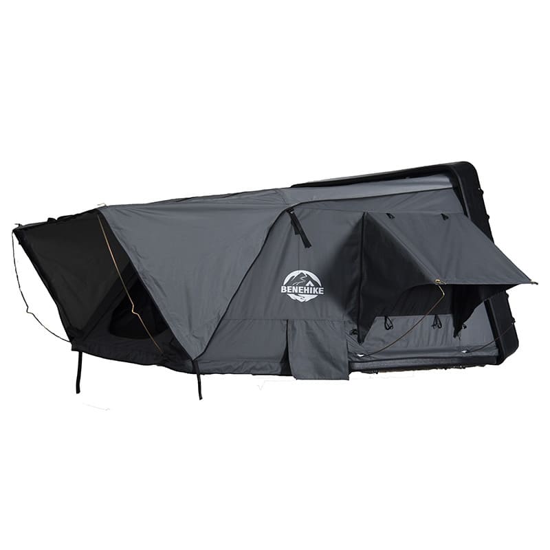 Bivvyy Hard Shell Side Open Rooftop Tent, With Rainflys, 3 Person, Black - BENEHIKE