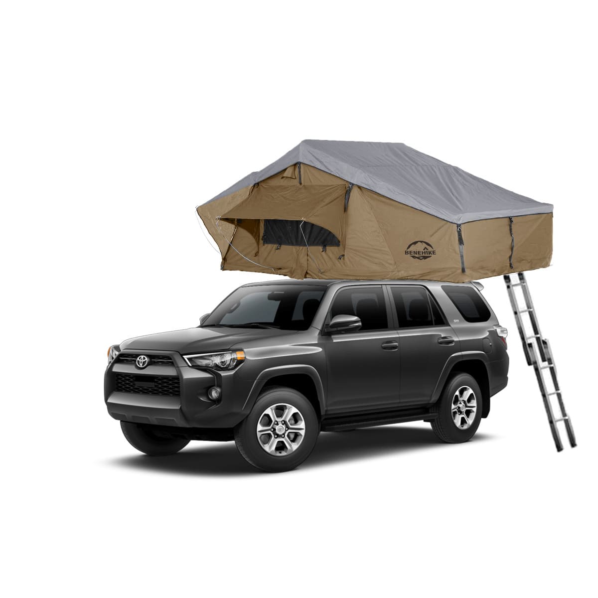 3~5+ Person Soft Shell Expanded Side Open Rooftop Tent - BENEHIKE